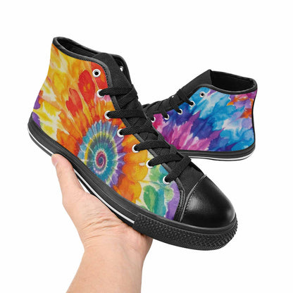 MEN'S Tie Dye Swirl High Top Canvas Dreamcore Shoes
