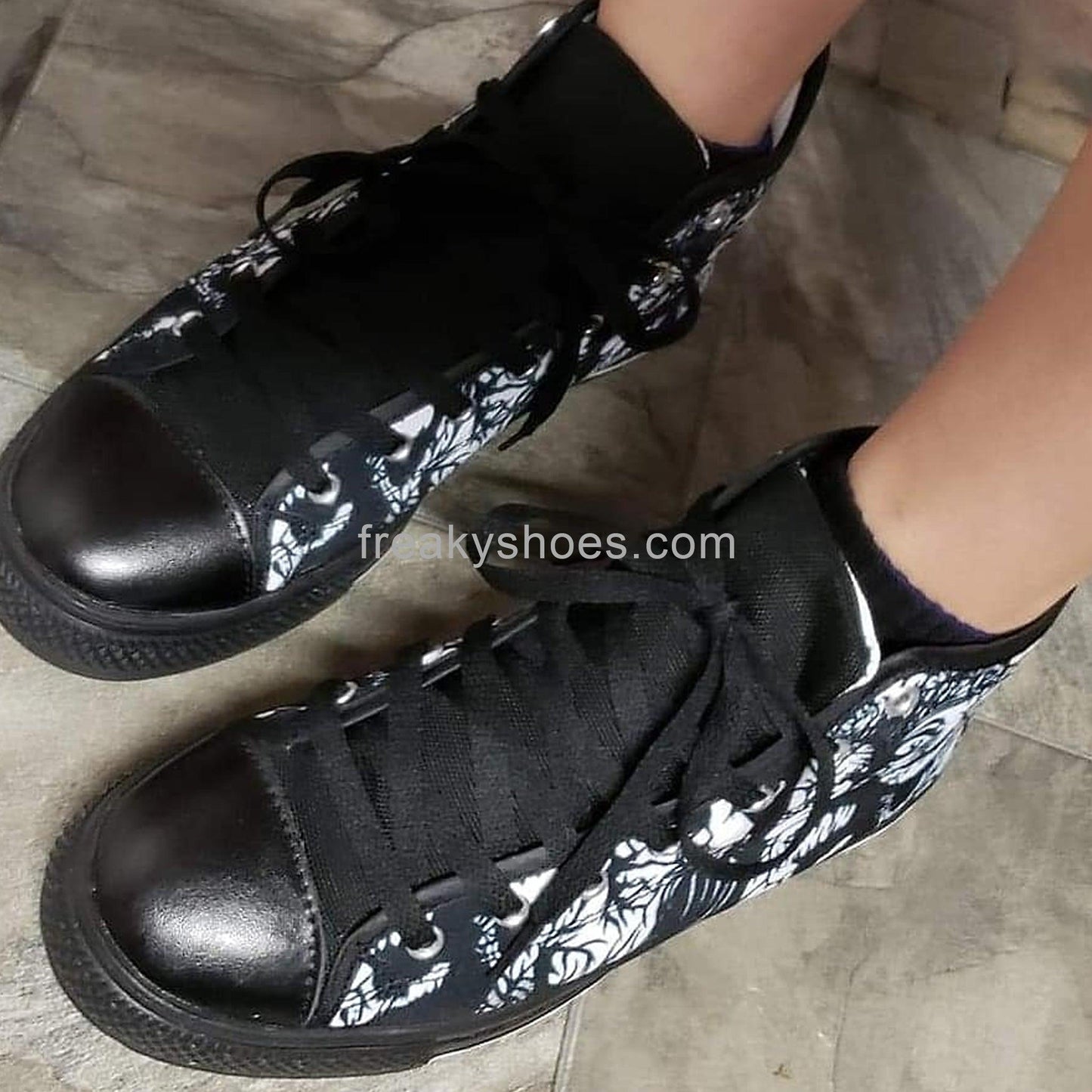Celtic Navy Indigo Unique WOMEN Bold Art - Freaky Shoes | Custom Art Sneakers