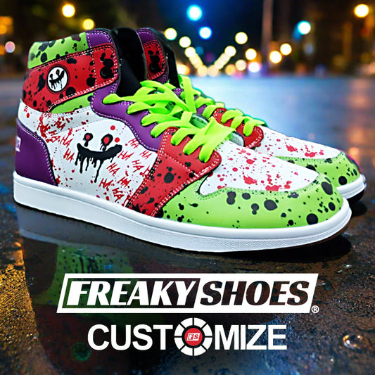 Viking Pink Cream Vivid Bold Art - Freaky Shoes | Custom Art Sneakers