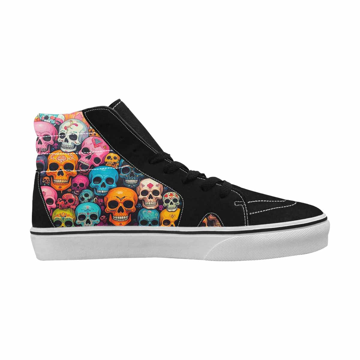 MEN'S Skulls (general) Skulls High Top Canvas Aesthetic Shoes