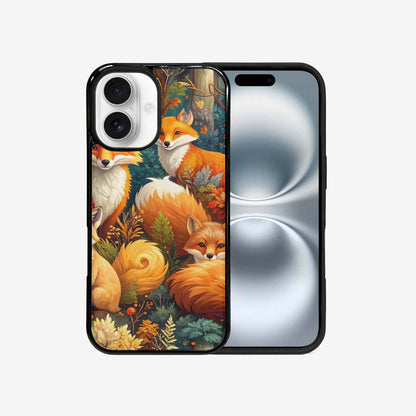 iPhone 16 Case — Fox Forest Fox Forest Pattern Hundreds, Custom Print Case Cover