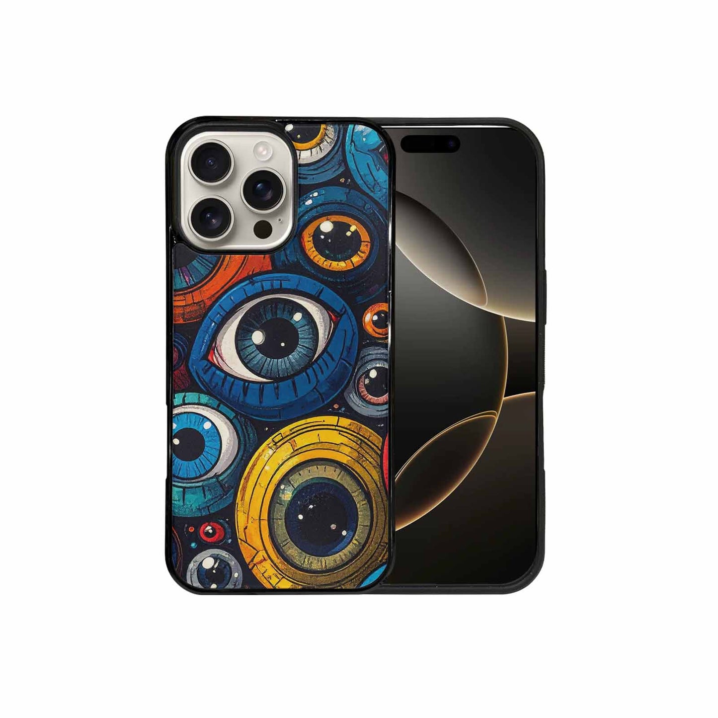 iPhone 16 Pro Max Case — Cartoon Eyeballs, Original Design Phone Case