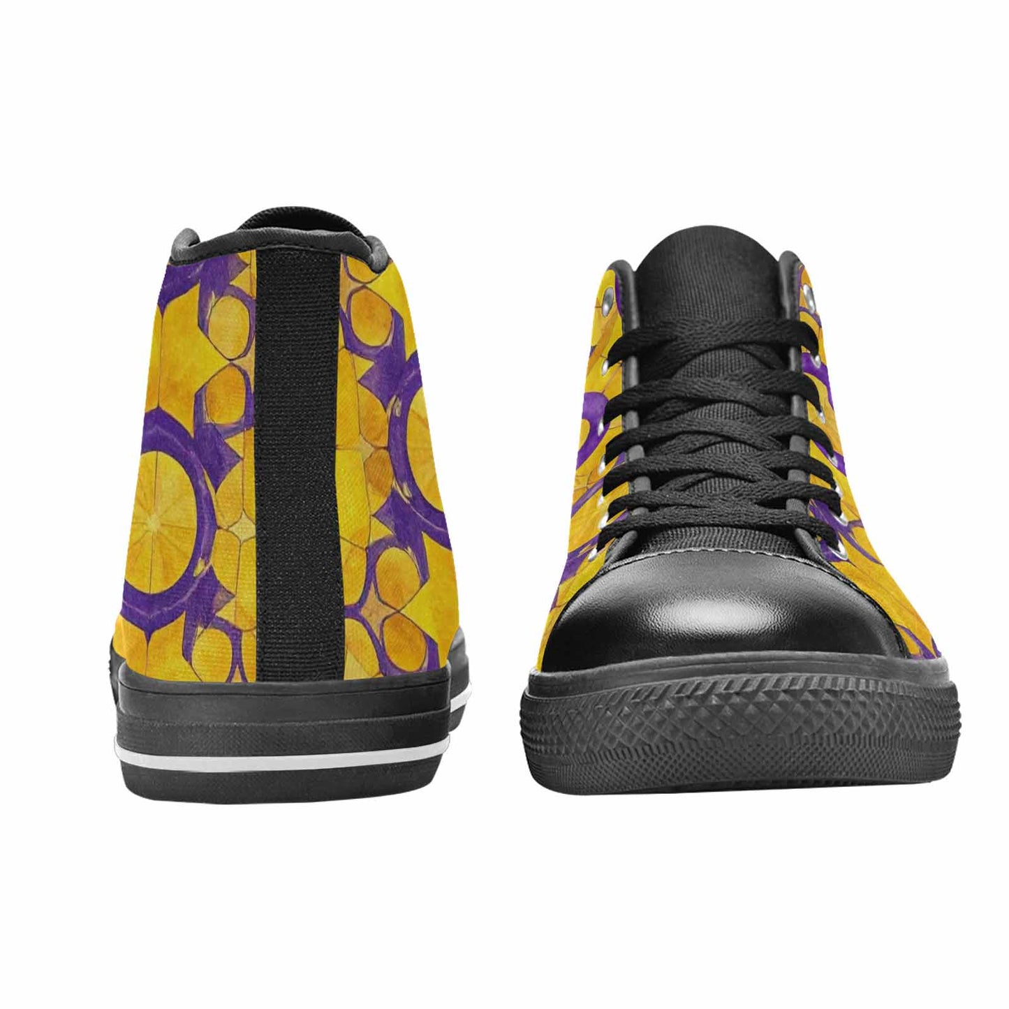 MEN'S Intersex Flag Color High Top Canvas Grunge Shoes