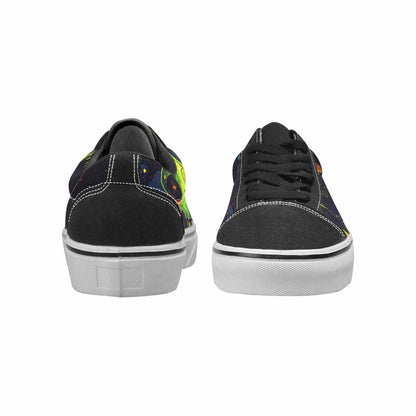 WOMEN'S Radioactive Ghost Bunny Skull Lace-Up Canvas Aesthetic Custom Shoes