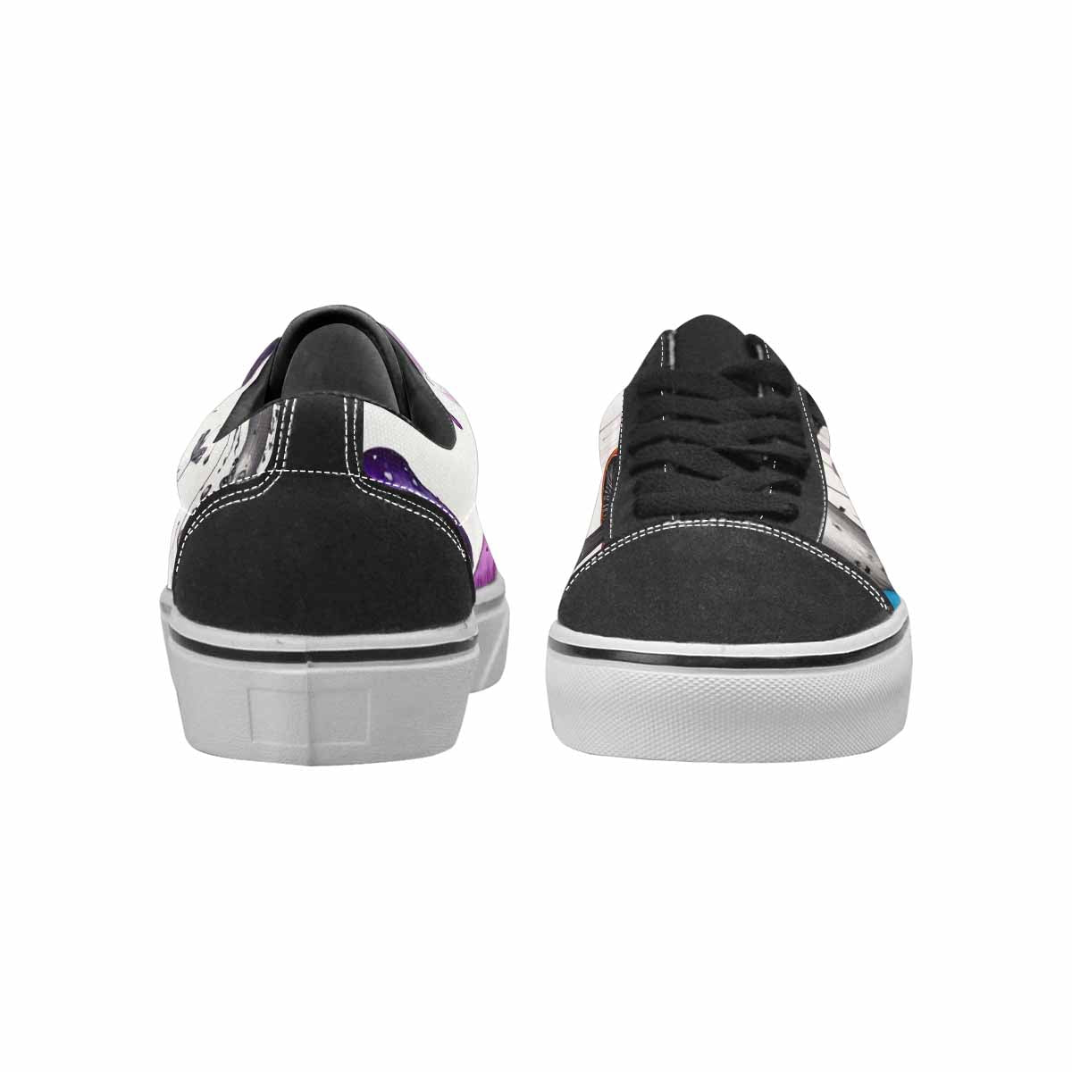 WOMEN'S Rainbow Drip Mushrooms Lace-Up Canvas Grunge Shoes