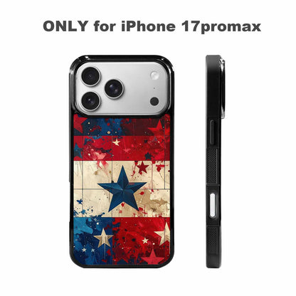 iPhone 17 Pro Max Case — Patriotic Stars And Stripes Galaxy Space, Custom Phone Case