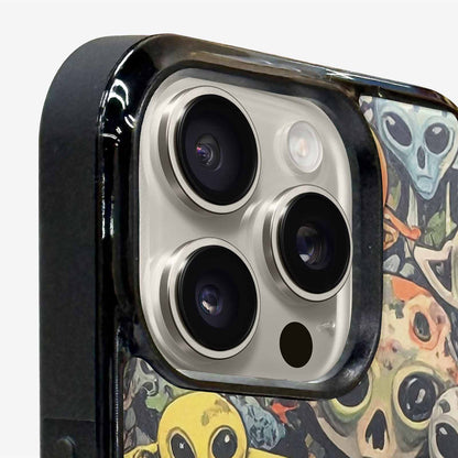 iPhone 16 Pro Case — Aliens Camo Aliens Pattern Hundreds Of, Custom Designed Case Cover