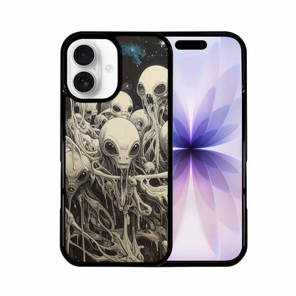 iPhone 17 Case — Melting Aliens Pattern Alien Scifi, Custom Print Case Cover