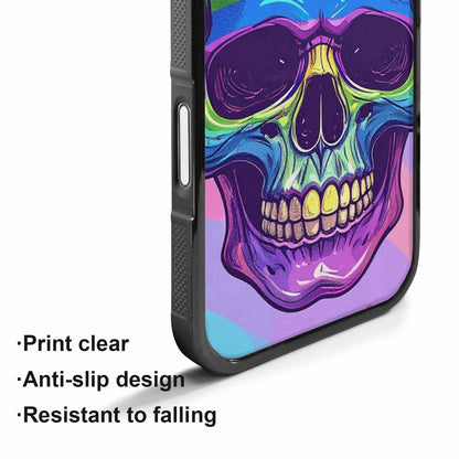 iPhone 17 Case — Rainbow Pride Skull Seamless Gothic Skulls, Personalized Phone Case