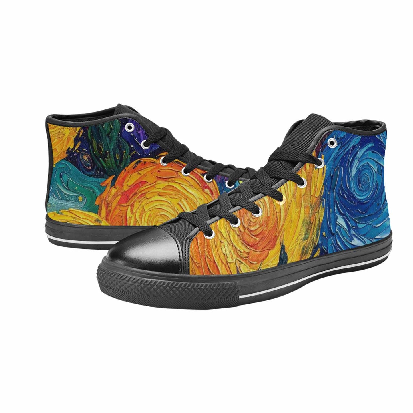MEN'S Blend All Versions High Top Canvas Vibrant Chaos Custom Shoes