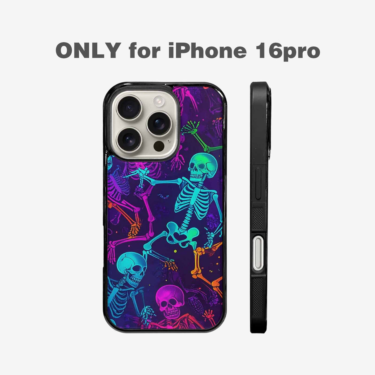 iPhone 16 Pro Case — Glowing Skeleton Pattern Hundreds Of Small, Unique Phone Case Design