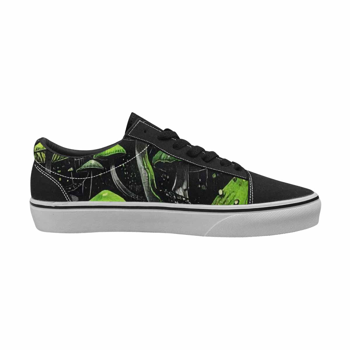 WOMEN'S Rainbow Drip Mushrooms Lace-Up Canvas Grunge Custom Shoes