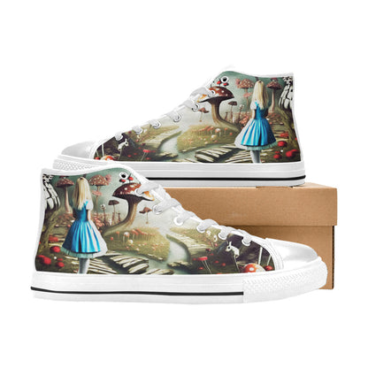 MEN'S Trippy Acid Art Creepy High Top Canvas Dreamcore Custom Shoes