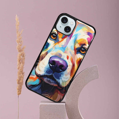 iPhone 15 Plus Case — Golden Retriever Watercolor Art Pattern, Custom Phone Case