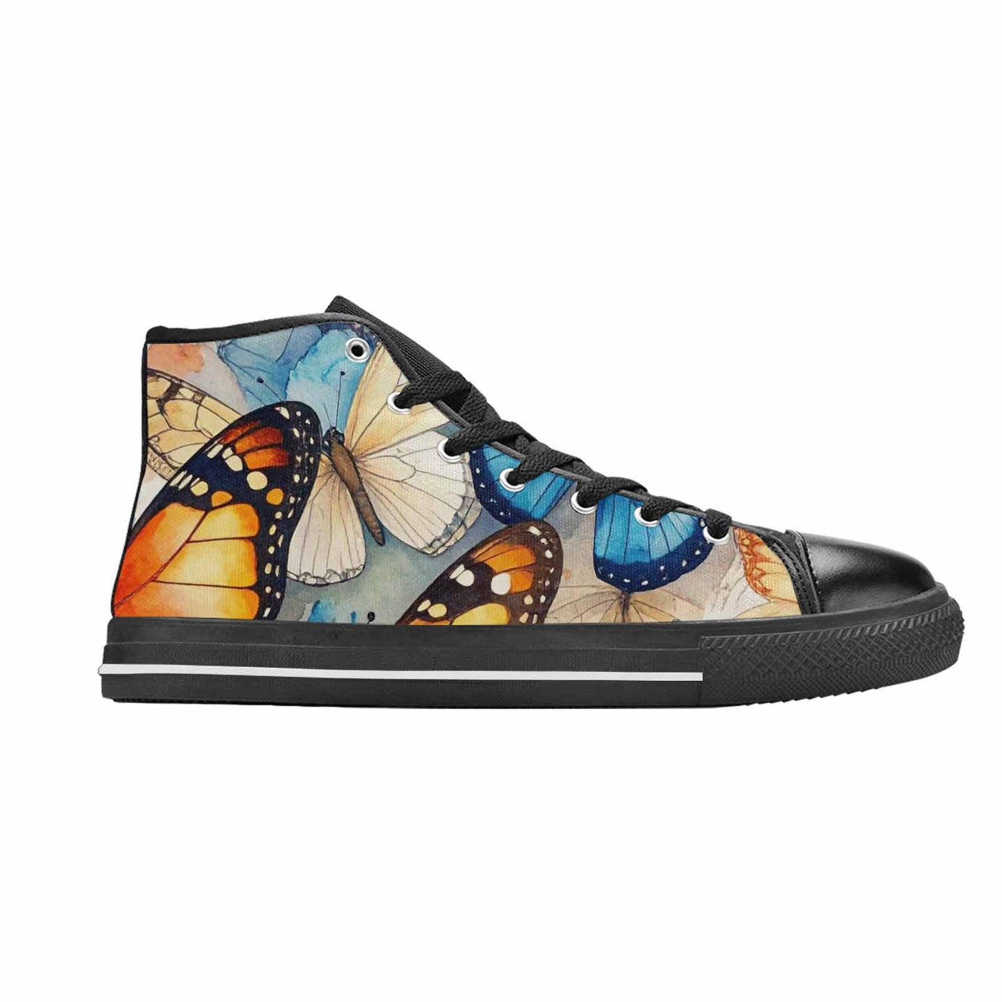 MEN'S Butterfly Wing High Top Canvas Aesthetic Custom Shoes