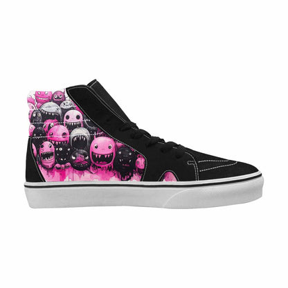 MEN'S Monsters (general) High Top Canvas Vibrant Chaos Custom Sneakers