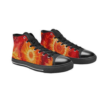 MEN'S Tie Dye - High Top Canvas Grunge Shoes