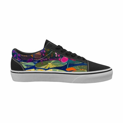 WOMEN'S Full Color Vibrant Monet Lace-Up Canvas Aesthetic Shoes