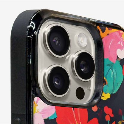 iPhone 16 Pro Max Case — Leopard Print Floral, Custom Printed Phone Case
