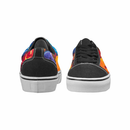 WOMEN'S Smiley Faces × Glow Lace-Up Canvas Dark Academia Custom Sneakers