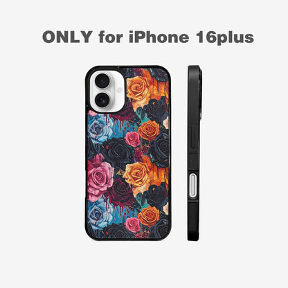 iPhone 16 Plus Case — Gothic Rose Gothic Roses Pattern Hundreds, Custom Made Phone Cover