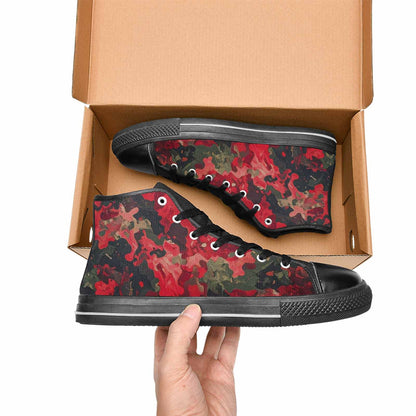 MEN'S Military Camouflage Blotch High Top Canvas Dark Academia Custom Shoes