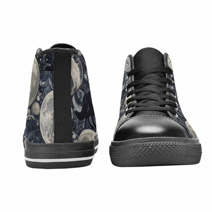 WOMEN'S Wolves Everywhere Collage High Top Canvas Wallpaper Art Custom Shoes