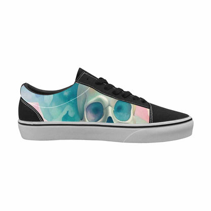 WOMEN'S Skulls Roses Candy Airbrush Canvas Lace-Up Surreal Sneakers