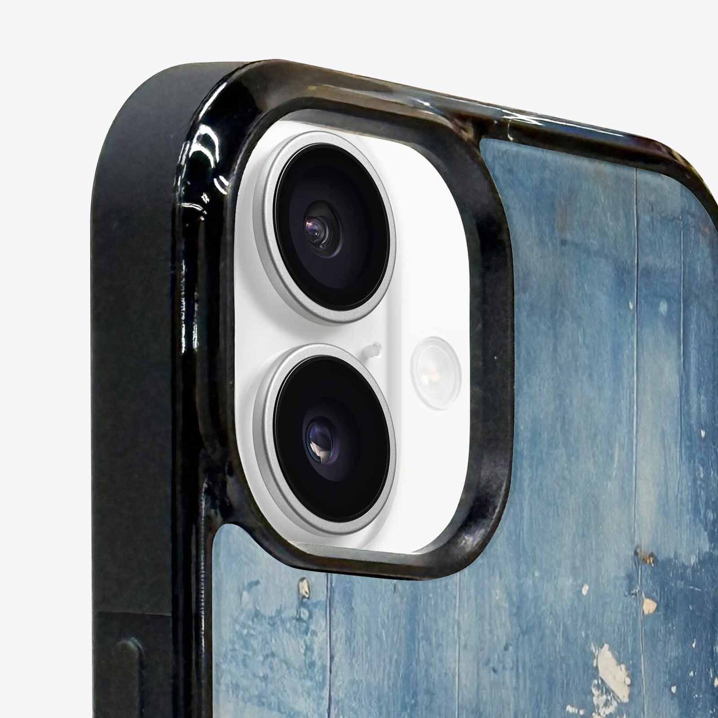 iPhone 16 Plus Case — Denim Distressed Textures Print Edge To, Custom Print Case Cover