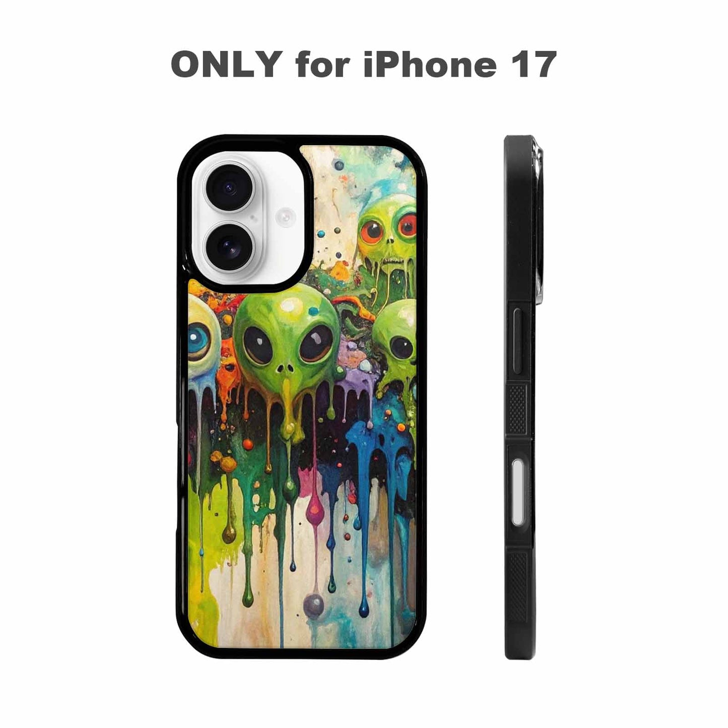 iPhone 17 Case — Aliens Camomelting Aliens Patt Alien Scifi, Custom Phone Case