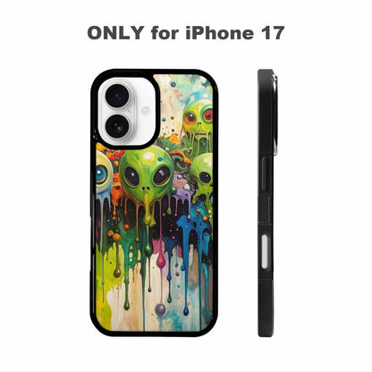 iPhone 17 Case — Aliens Camomelting Aliens Patt Alien Scifi, Custom Phone Case