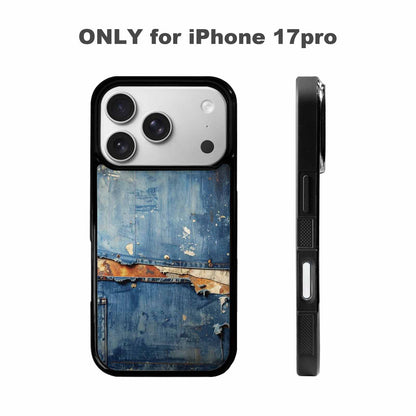 iPhone 17 Pro Case — Denim Distressed Textures Print Edge Original, Custom Print Case Cover