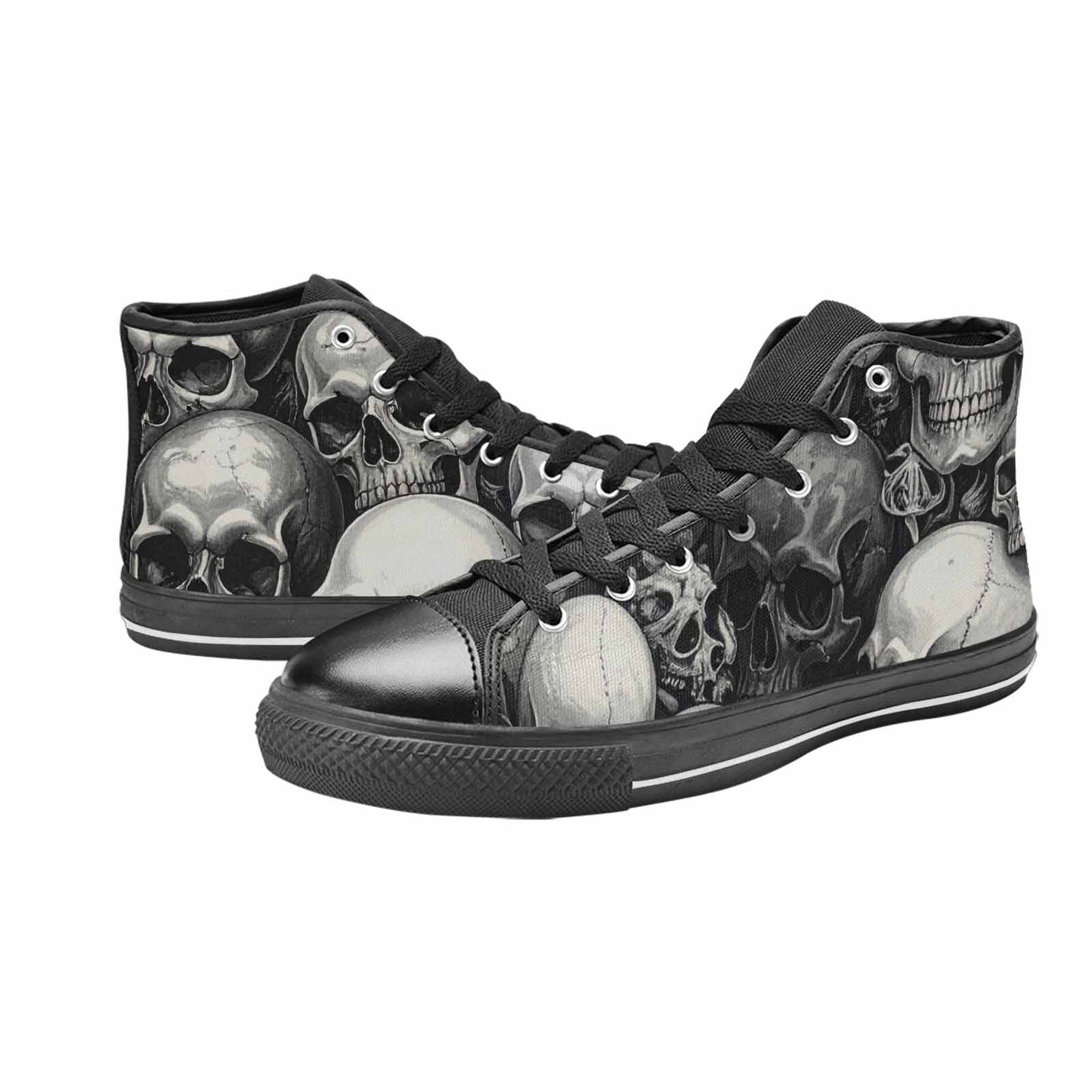 MEN'S Skulls - Classic High Top Canvas Grunge Custom Shoes