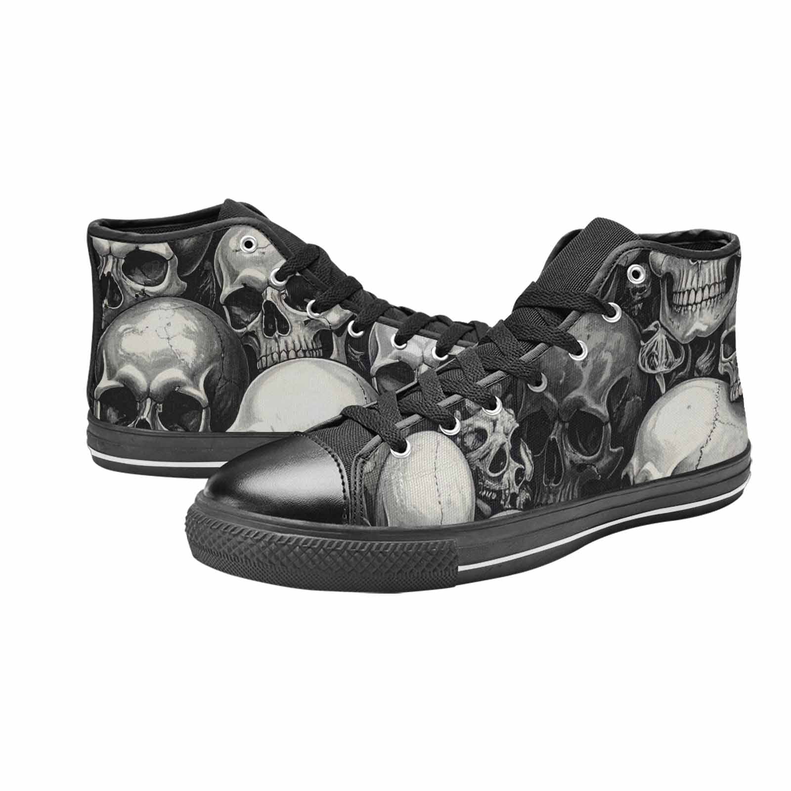 MEN'S Skulls - Classic High Top Canvas Grunge Custom Shoes