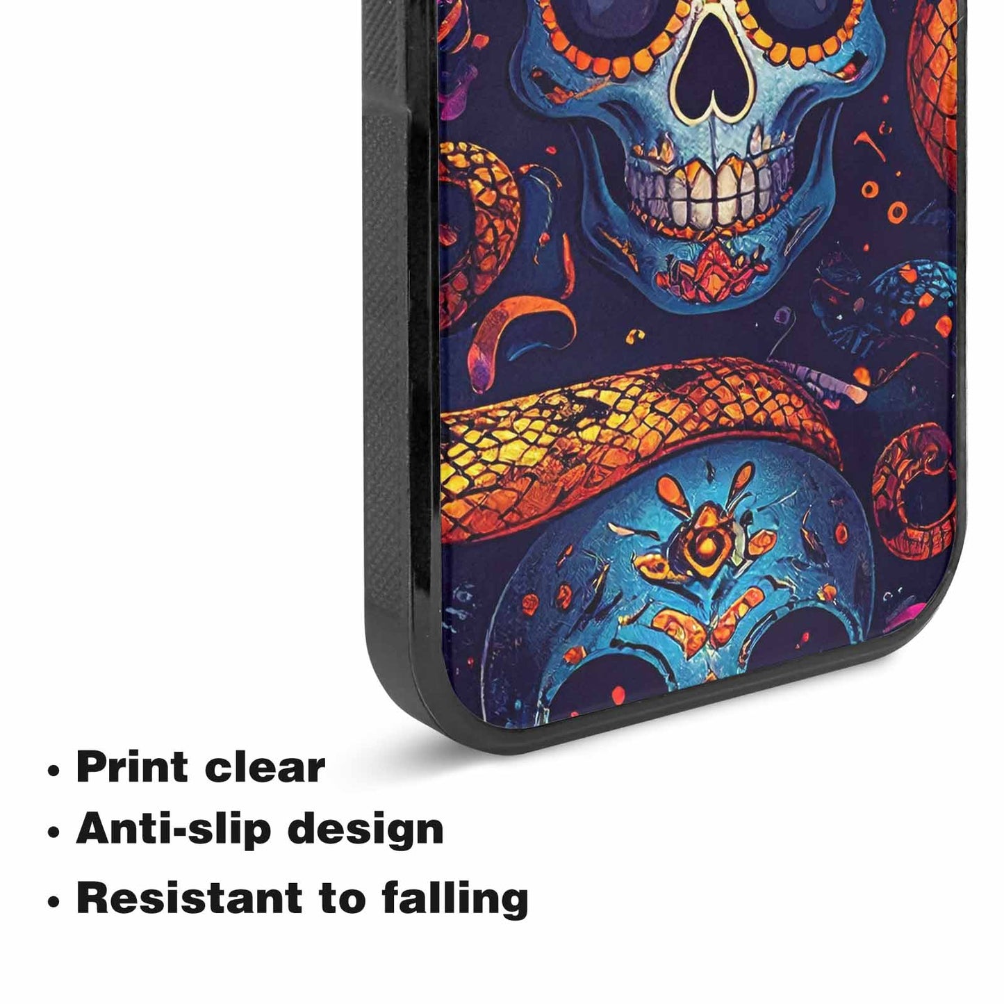 iPhone 15 Plus Case — Snake Skulls Print Custom, Custom Art Phone Cover