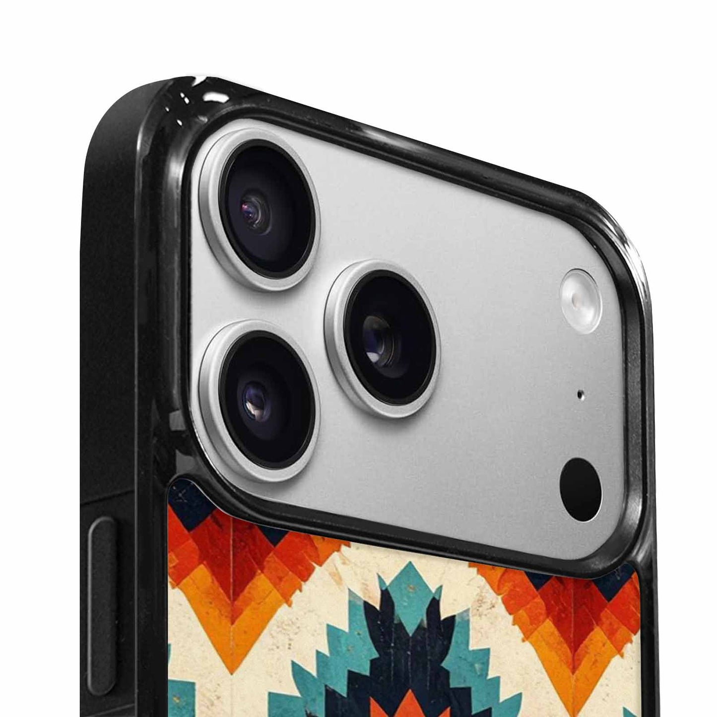iPhone 17 Pro Case — Small Southwestern Geometric Diamond Pattern Original, Custom Printed Phone Case
