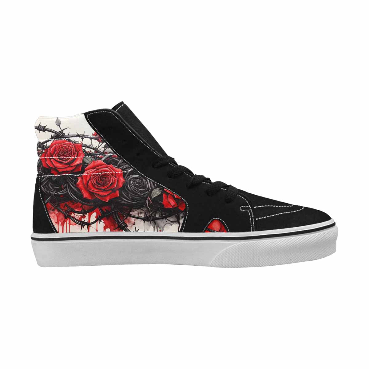 MEN'S Barbed Wire Coil High Top Canvas Grunge Shoes