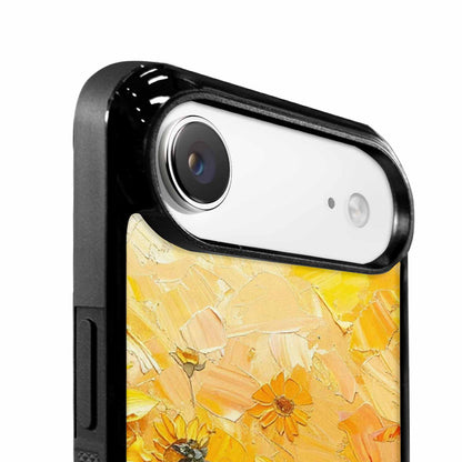 iPhone 17 Air Case — Impressionist Sunflower Brushstroke Pattern Hundreds Floral, Custom Art Phone Cover