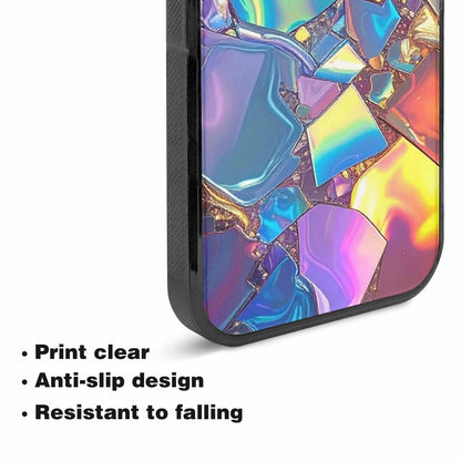 iPhone 15 Case — Holographic Iridescent Shimmer Pattern Hundreds Of, Custom Printed Phone Case