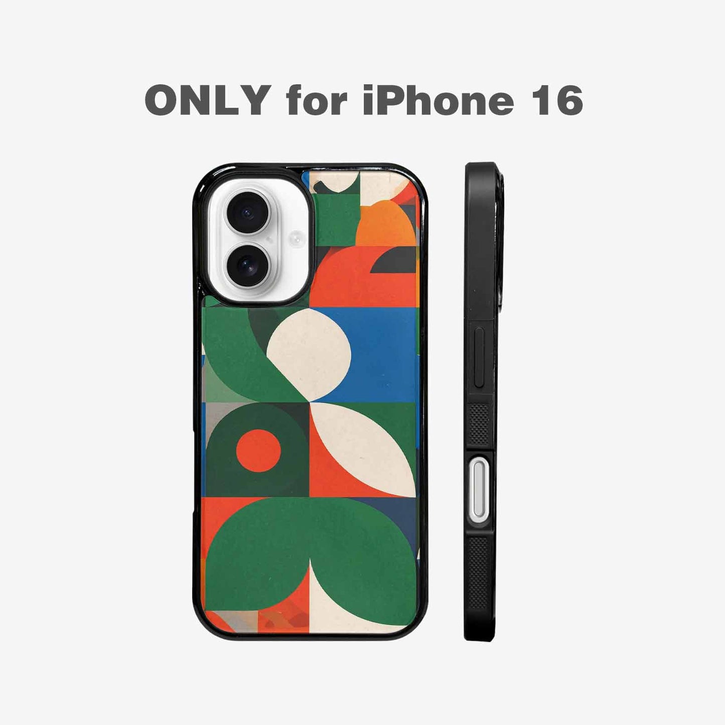 iPhone 16 Case — 1990s Memphis Art Pattern, Custom Print Case Cover