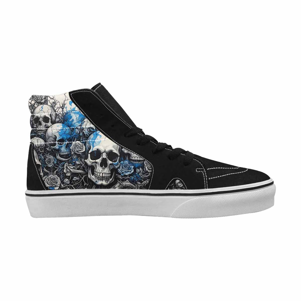MEN'S Skull Roses High Top Canvas Dark Academia Custom Sneakers