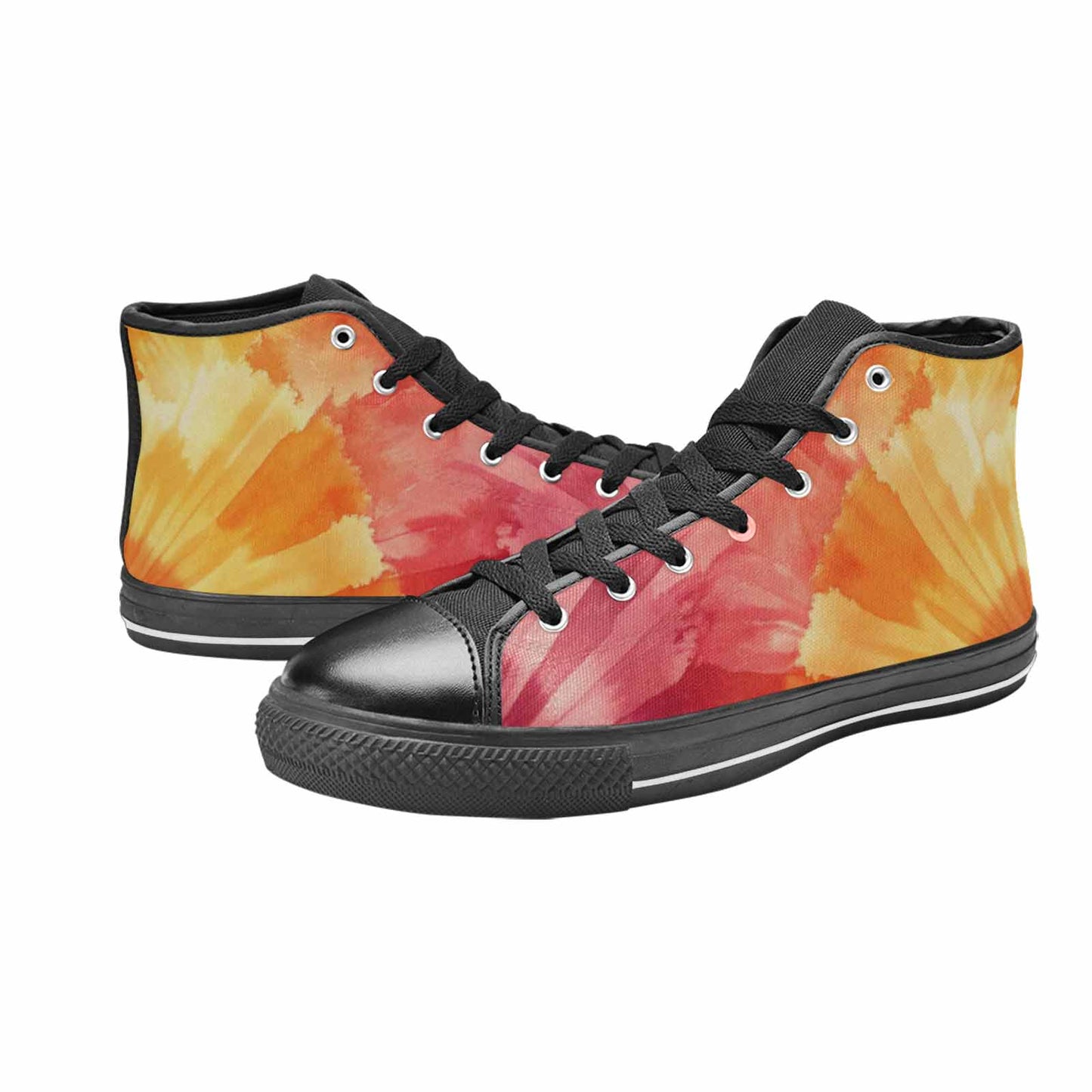 MEN'S Ombre Tie Dye Sunset High Top Canvas Dreamcore Custom Sneakers