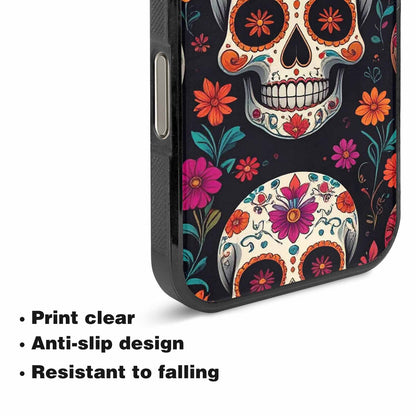iPhone 16 Pro Case — Smaller Skulls Overlapping Seamless Pattern Of, Custom Made Phone Cover