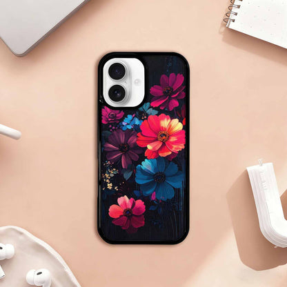 iPhone 17 Case — Shadowy Glitch Floral Pattern Floral, Custom Phone Case