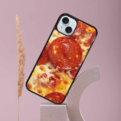 iPhone 15 Plus Case — Pepperoni Pizza Print, Custom Printed Phone Case