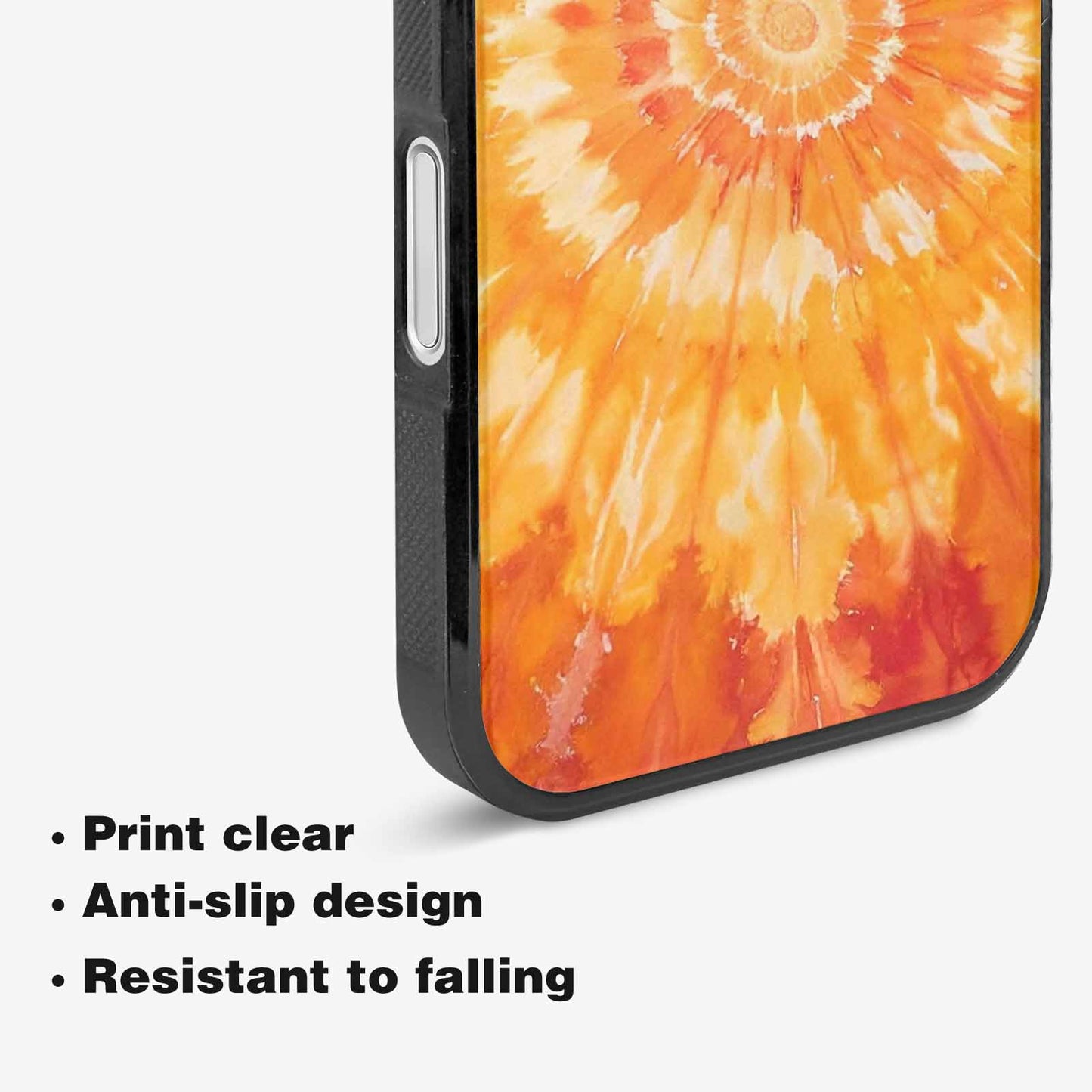 iPhone 16 Plus Case — Ombre Tie Dye Warm, Custom Phone Case