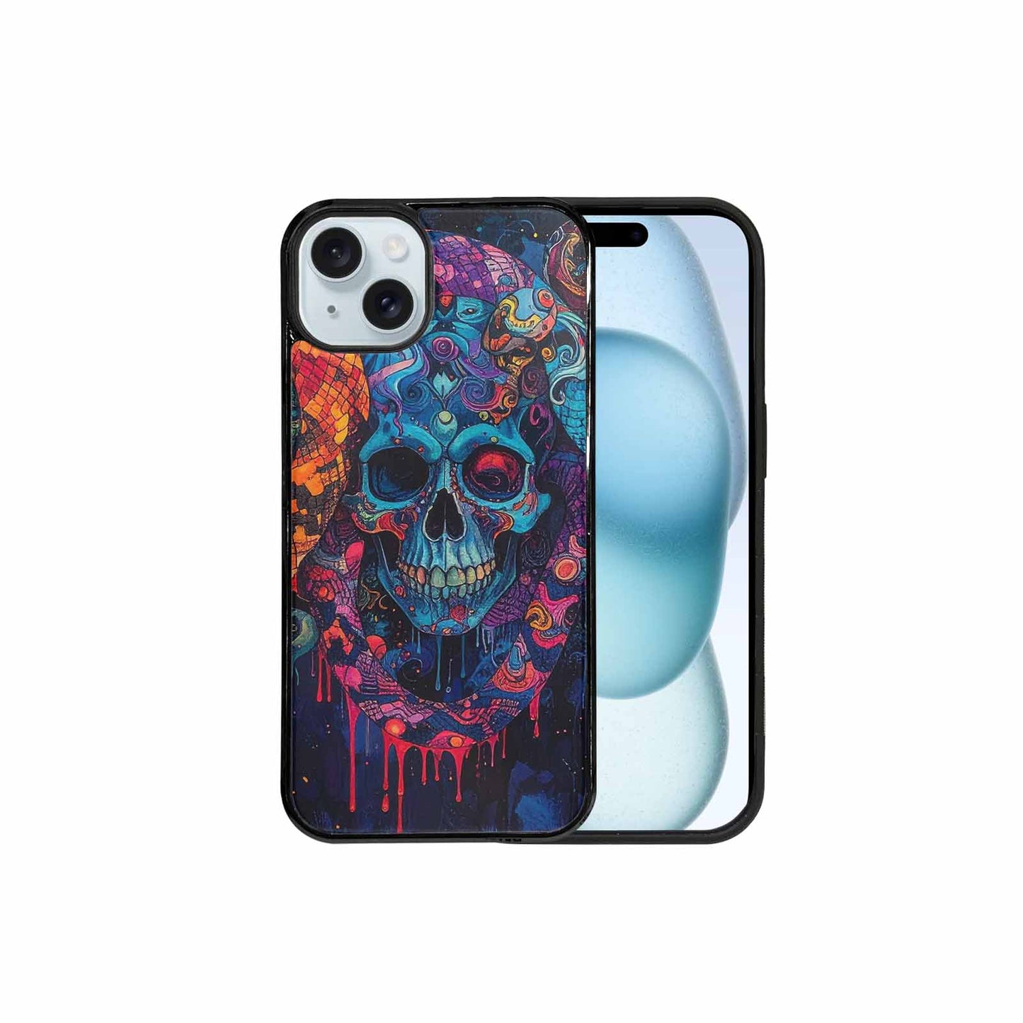 iPhone 15 Plus Case — Snakes And Skulls Collage Custom, Personalized Phone Case