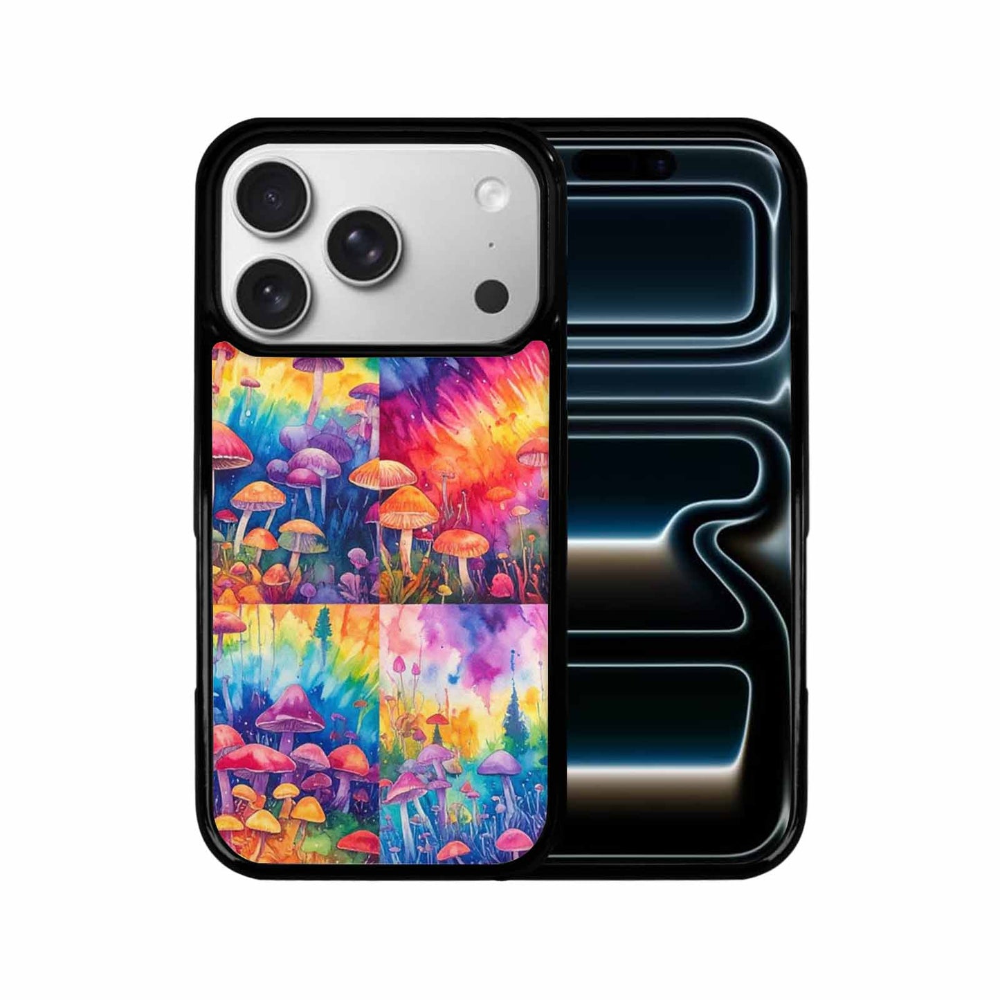 iPhone 17 Pro Case — Mushrooms Tie Dyemushrooms Pat Azy Tie, Unique Phone Case Design