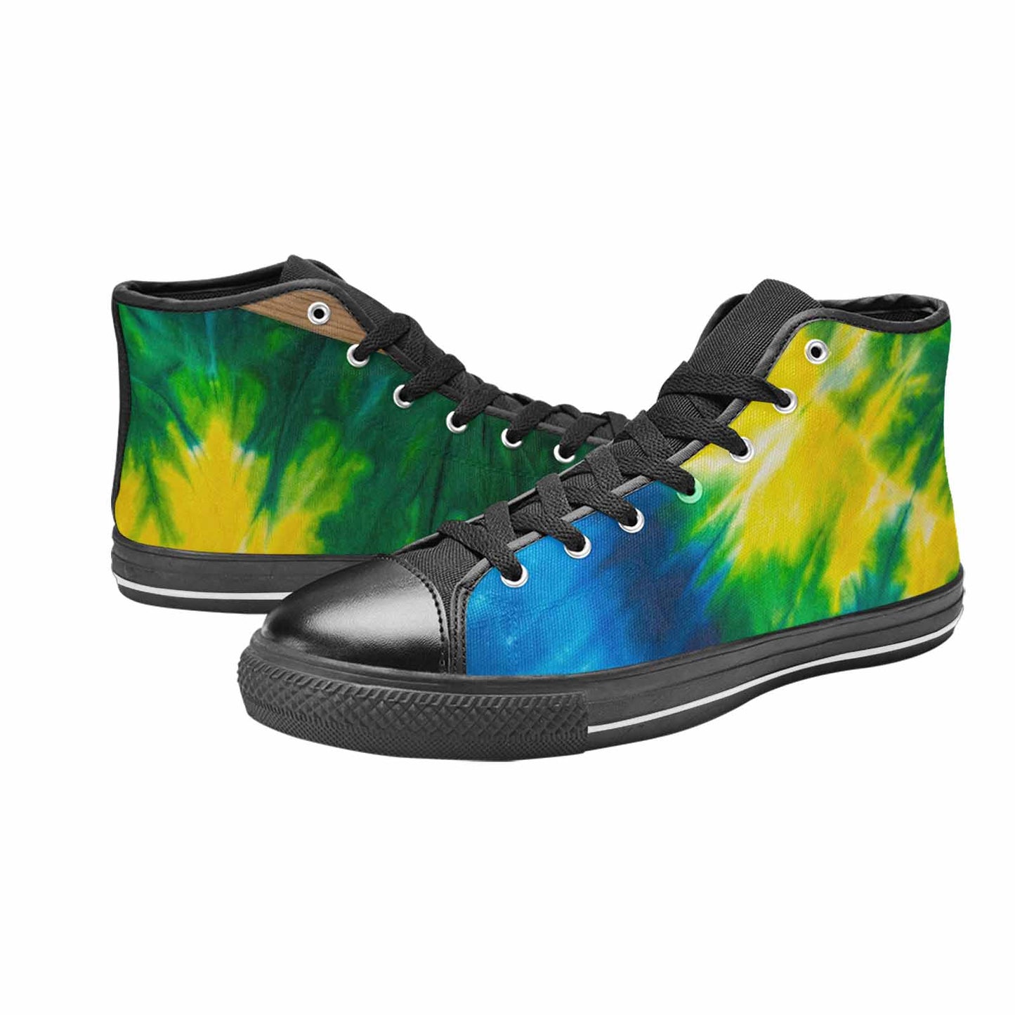 MEN'S Tie Dye Classic High Top Canvas Vibrant Chaos Shoes