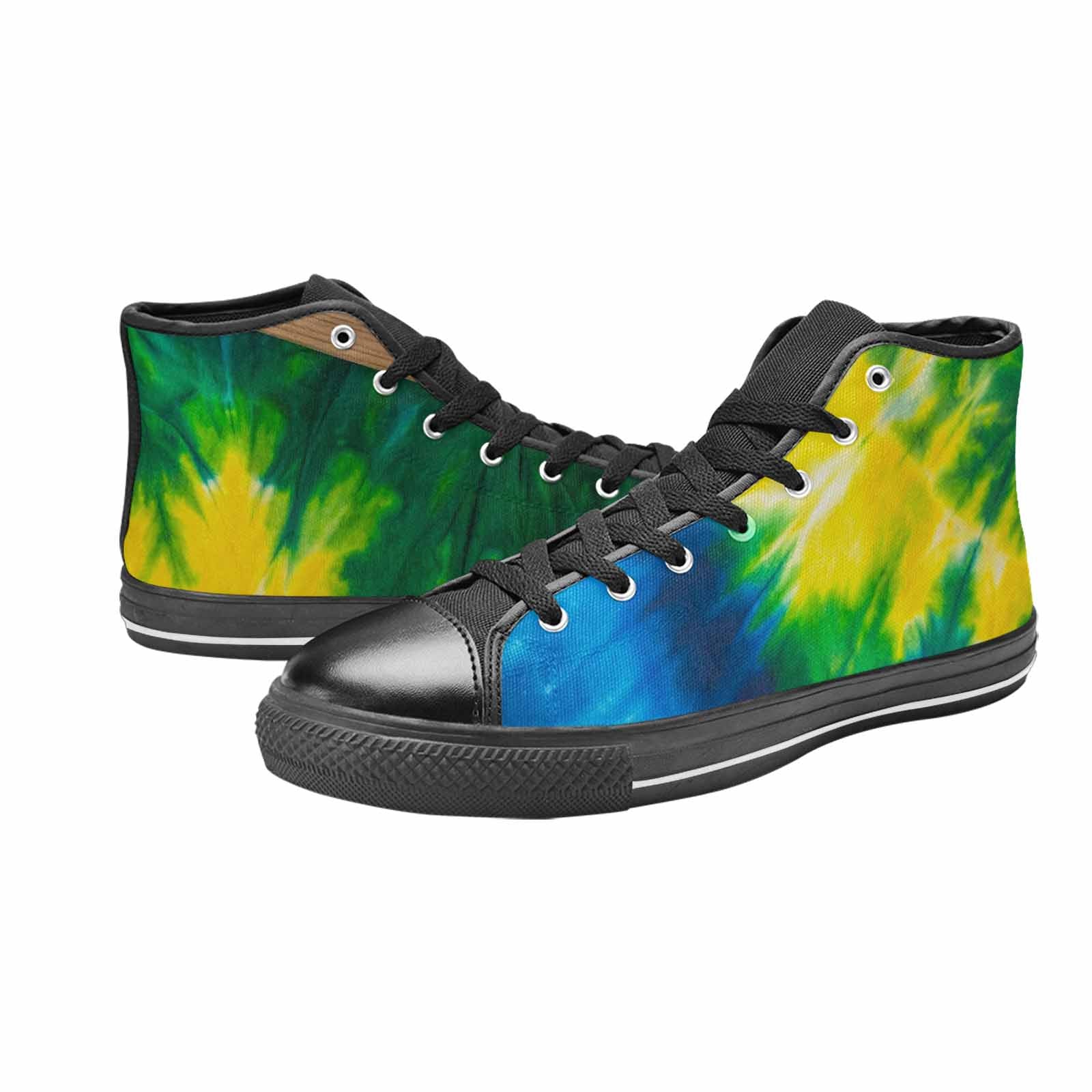 MEN'S Tie Dye Classic High Top Canvas Vibrant Chaos Shoes